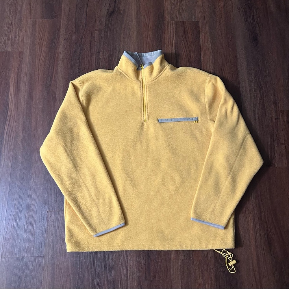 Vintage Old Navy 99 Yellow Fleece Pullover Jacket Medium